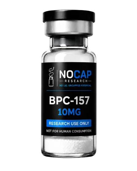 BPC-157 10mg research vial from Nocap Research