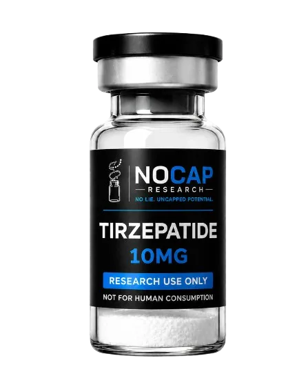 Tirzepatide 10mg research vial from Nocap Research